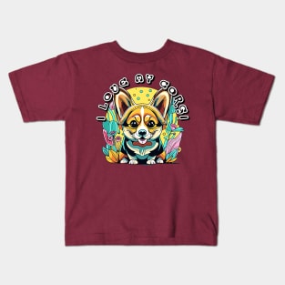 I love my corgi Kids T-Shirt